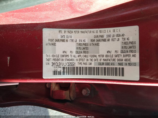 2018 Toyota Yaris Ia მანქანა იყიდება აუქციონზე, vin: 3MYDLBYVXJY325591, აუქციონის ნომერი: 44457047