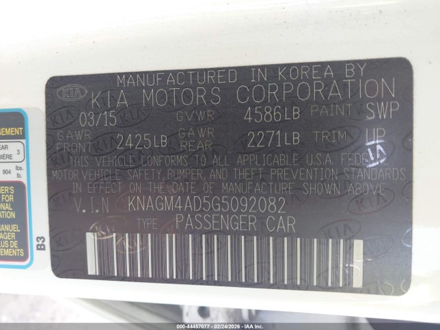 2016 KIA OPTIMA HYBRID KNAGM4AD5G5092082 Photo 8
