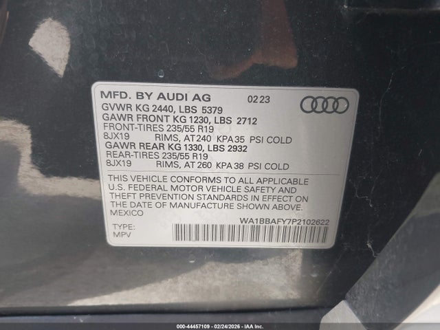 2023 AUDI Q5 WA1BBAFY7P2102622 Photo 8