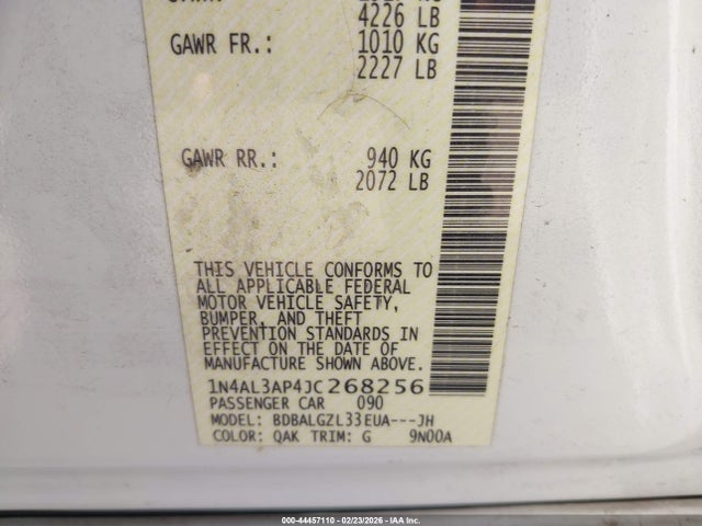 1N4AL3AP4JC268256 Nissan Altima 2.5 S