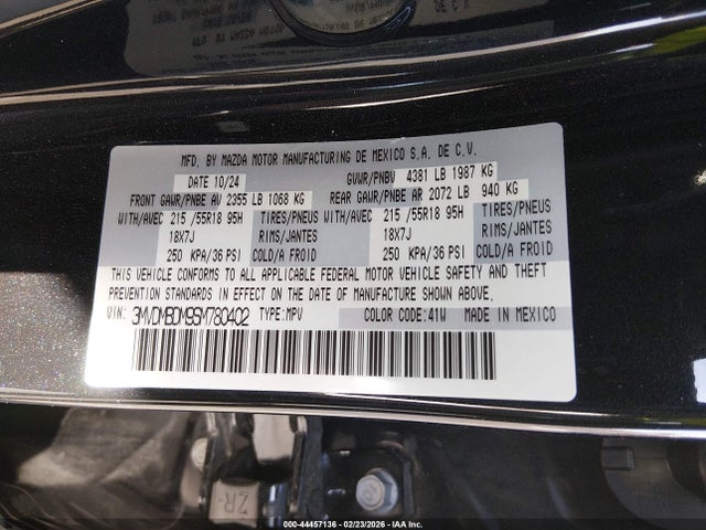 Aukcja sprzedaży 2025 Mazda Cx-30 2.5 S Premium Package, vin: 3MVDMBDM9SM780402, numer aukcji: 44457136
