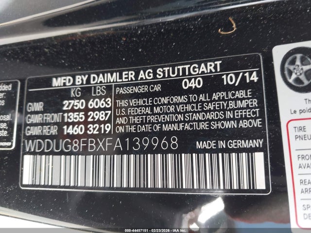 WDDUG8FBXFA139968 Mercedes-Benz S 550 4matic