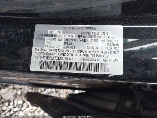 44457159 :رقم المزاد ، JM3KFBBMXL1753513 vin ، 2020 Mazda Cx-5 Sport مزاد بيع