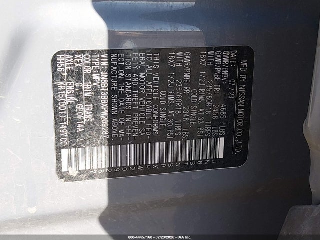 Продажа на аукционе авто 2023 Nissan Rogue Sv Intelligent Awd, vin: JN8BT3BBXPW209287, номер лота: 44457160
