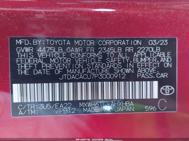 JTDACACU7P3000912 Toyota Prius Prime Xse Premium