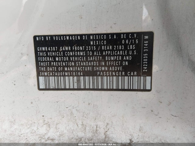 3VWCA7AU0FM518164 Volkswagen Golf Sportwagen Tdi Se 4-door
