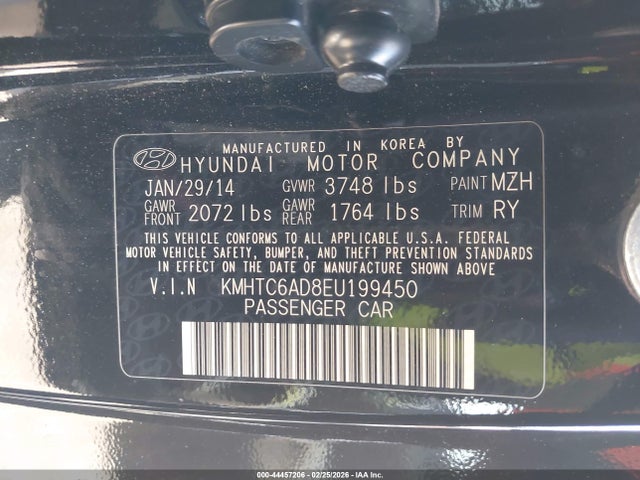 Hyundai Veloster Base W/gray 2014 KMHTC6AD8EU199450 Image 9