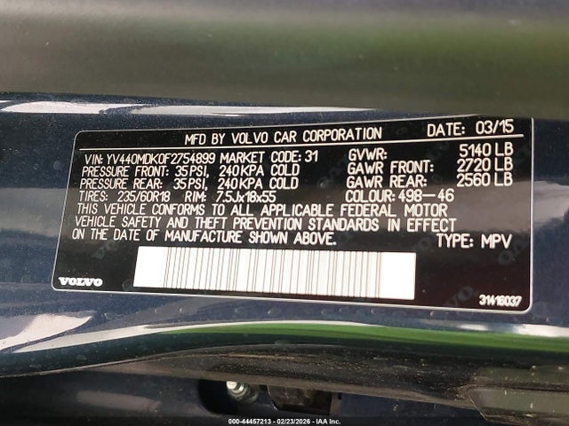 2015 VOLVO XC60 YV440MDK0F2754899 Photo 8