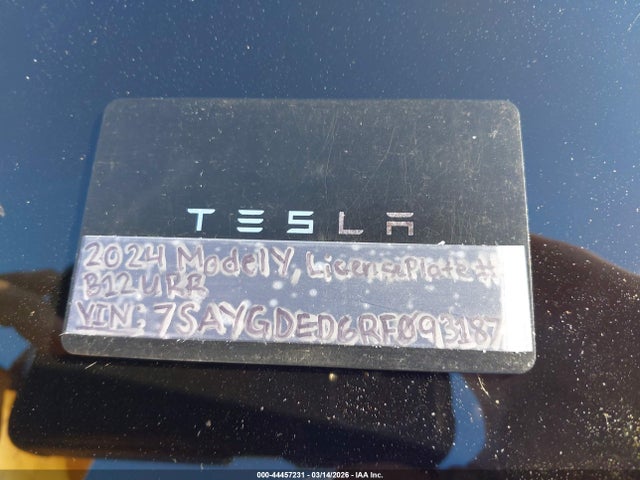 2024 TESLA MODEL Y 7SAYGDED6RF093187 Photo 10