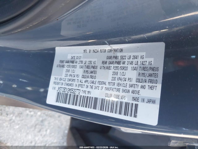 2021 MAZDA CX-9 JM3TCBDY2M0522772 Photo 8