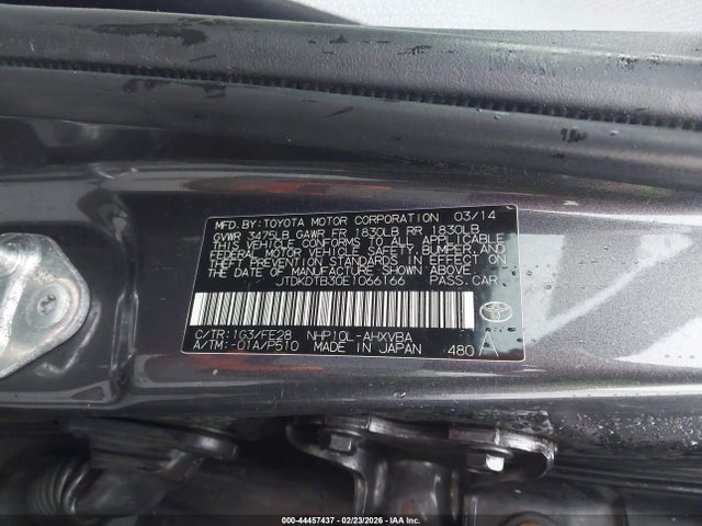 Toyota Prius C One 2014 JTDKDTB30E1066166 Image 9