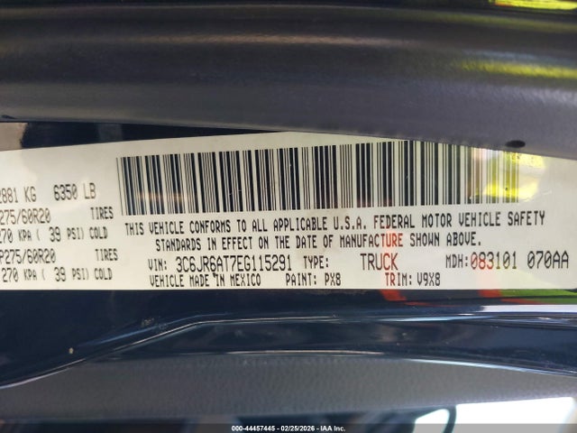 3C6JR6AT7EG115291 RAM 1500 Express