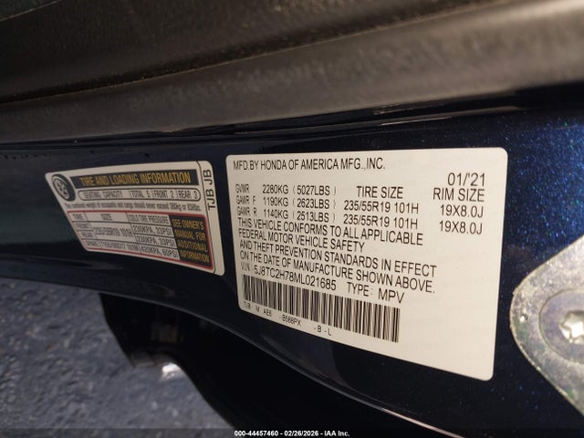 Продаж на аукціоні авто 2021 Acura Rdx, vin: 5J8TC2H78ML021685, номер лоту: 44457460