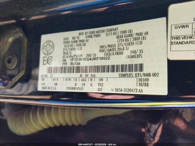 2018 FORD F-150 1FTEW1EG4JKF18022 Photo 8