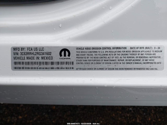 3C63RRHL2RG341602 RAM 3500 Big Horn 4x4 8&#039; Box