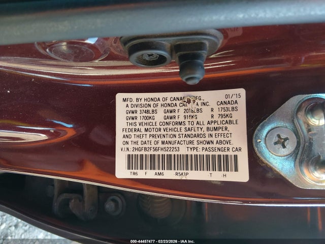 Honda Civic Lx 2015 2HGFB2F56FH522253 Image 9