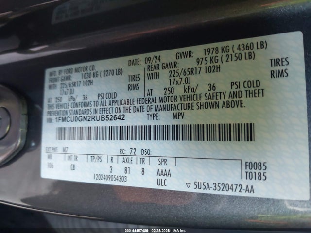 Ford Escape Active 2024 1FMCU0GN2RUB52642 Image 9