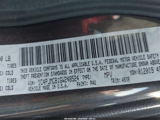 1C4PJMCB1GW248524 Jeep Cherokee Latitude
