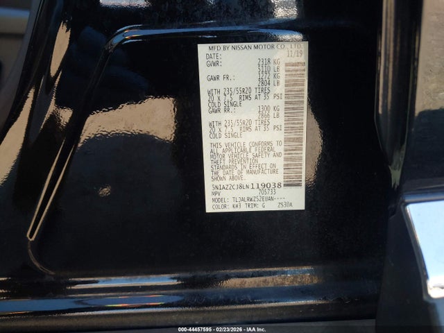 2020 NISSAN MURANO 5N1AZ2CJ8LN119038 Photo 8