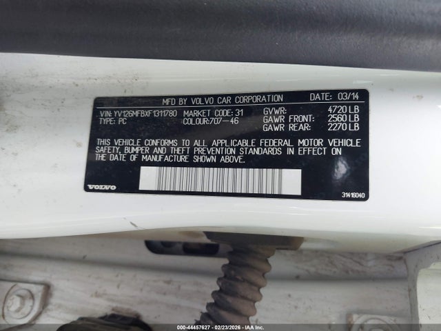 YV126MFBXF1311780 Volvo S60 T5 Premier