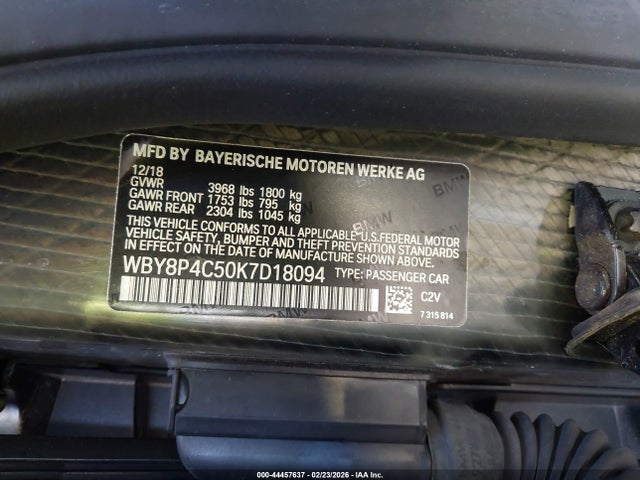 BMW I3 120ah W/range Extender 2019 WBY8P4C50K7D18094 Image 9