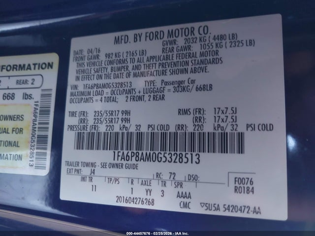 Ford Mustang V6 2016 1FA6P8AM0G5328513 Image 9