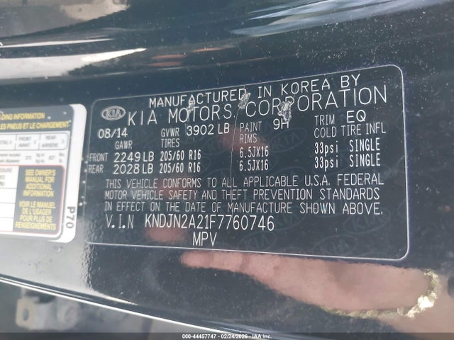 KIA Soul 2015 KNDJN2A21F7760746 Image 9