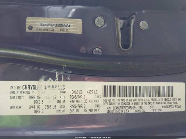 Jeep Patriot Sport 2014 1C4NJPBA5ED850434 Image 9