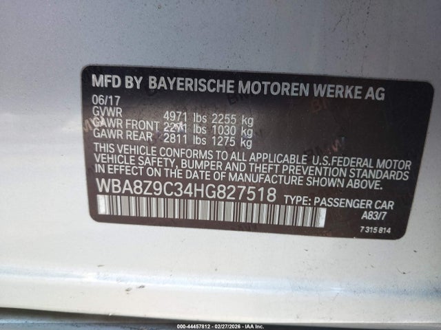 2017 BMW 330I GRAN TURISMO WBA8Z9C34HG827518 Photo 8