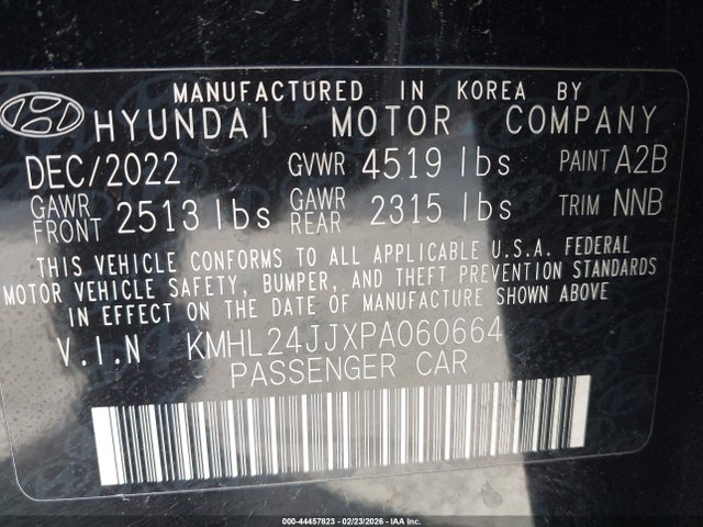 2023 HYUNDAI SONATA HYBRID KMHL24JJXPA060664 Photo 8