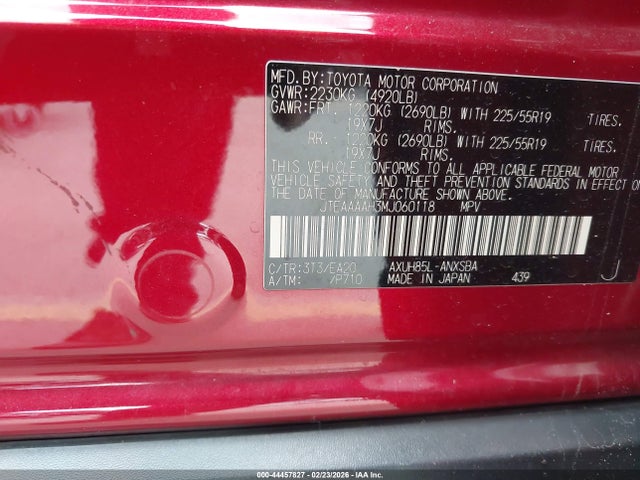 Toyota Venza Limited 2021 JTEAAAAH3MJ060118 Image 9