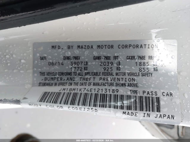 JM1BM1K74E1213189 Mazda Mazda3 I Sport