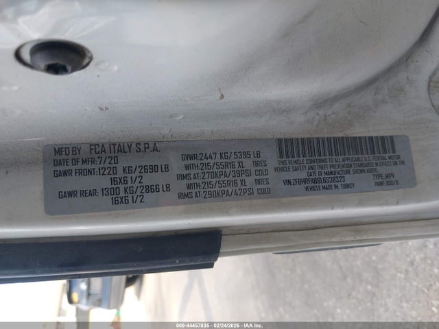 2020 RAM PROMASTER CITY ZFBHRFAB6L6S38323 Photo 8