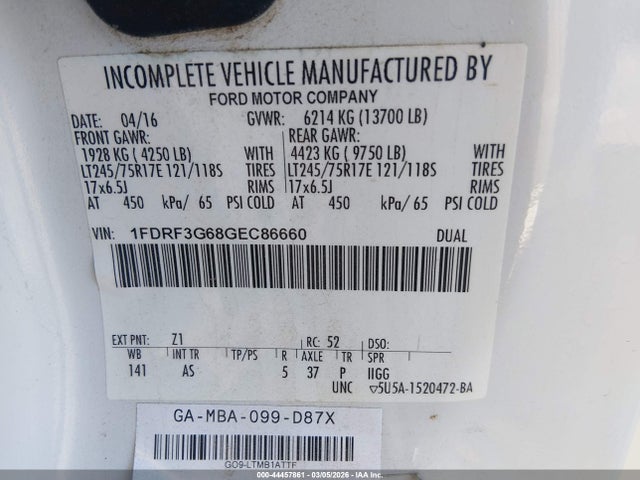 1FDRF3G68GEC86660 Ford F-350 Chassis