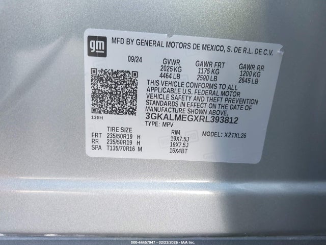 Aukcja sprzedaży 2024 Gmc Terrain Fwd Sle, vin: 3GKALMEGXRL393812, numer aukcji: 44457947