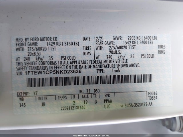 Ford F-150 Xl 2022 1FTEW1CP5NKD23636 Image 9