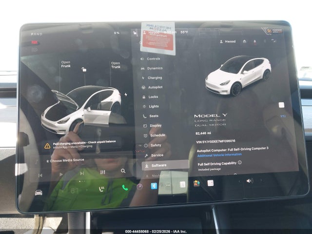 Продаж на аукціоні авто 2021 Tesla Model Y Long Range Dual Motor All-wheel Drive, vin: 5YJYGDEE7MF096016, номер лоту: 44458068