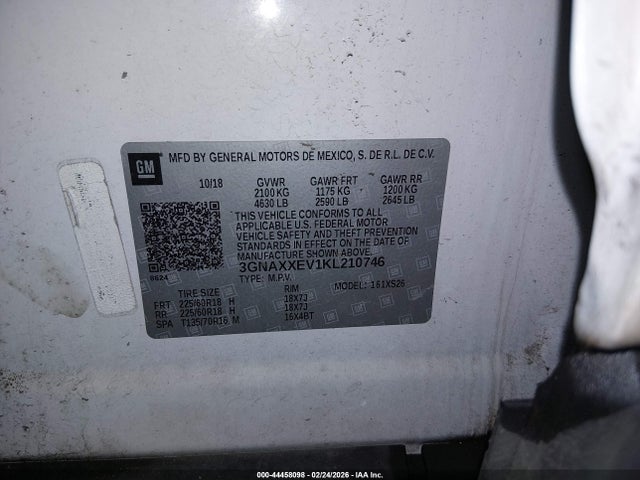 Chevrolet Equinox Premier 2019 3GNAXXEV1KL210746 Image 9
