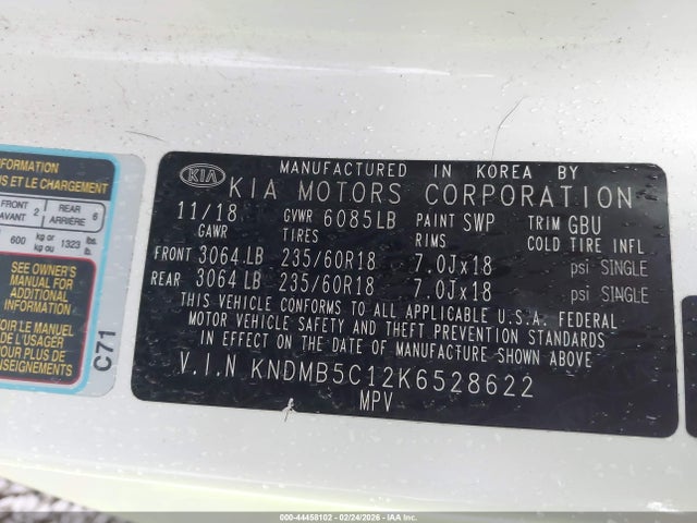 KIA SEDONA EX 2019 KNDMB5C12K6528622 Image 9