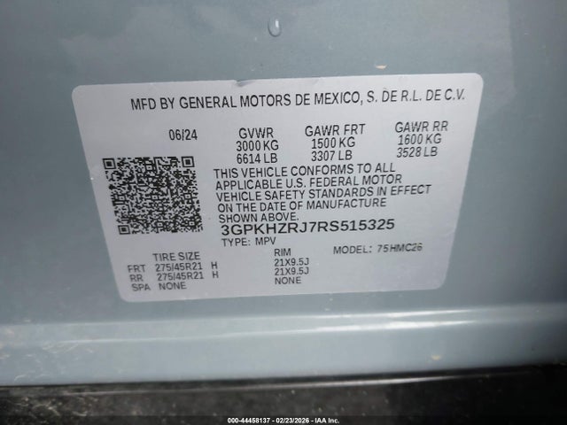 3GPKHZRJ7RS515325 Honda Prologue Elite