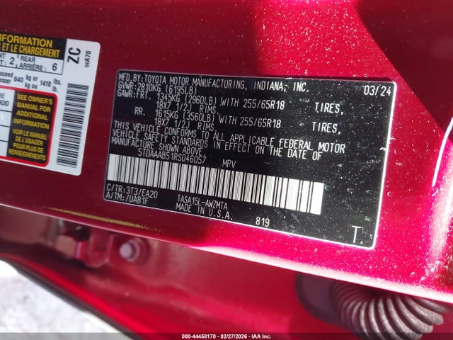 2024 TOYOTA GRAND HIGHLANDER 5TDAAAB51RS046057 Photo 8