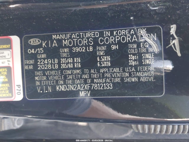 KNDJN2A2XF7812133 KIA Soul