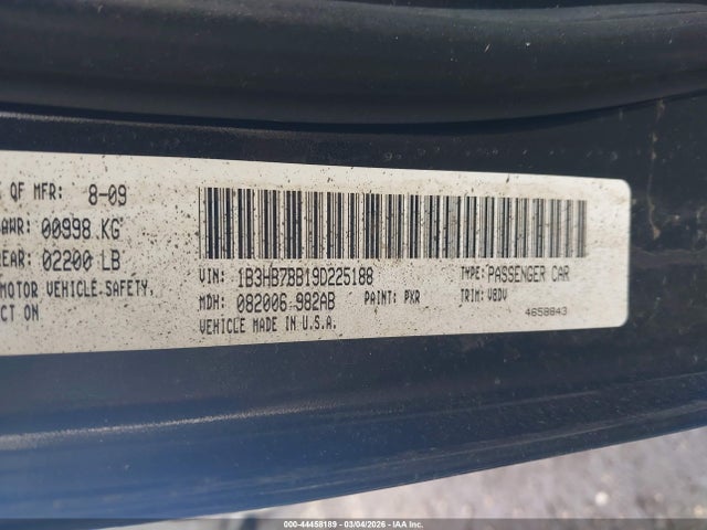 2009 DODGE CALIBER 1B3HB78B19D225188 Photo 8