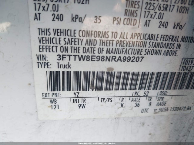 2022 FORD MAVERICK 3FTTW8E98NRA99207 Photo 8