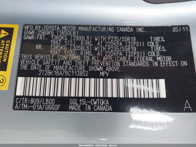 2011 Lexus Rx 350 მანქანა იყიდება აუქციონზე, vin: 2T2BK1BA7BC113852, აუქციონის ნომერი: 44458243