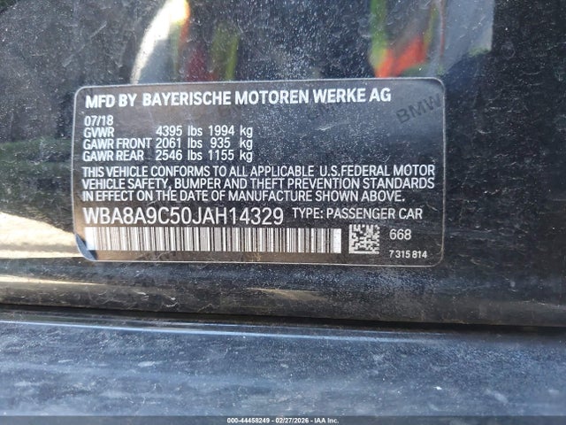 2018 BMW 320I WBA8A9C50JAH14329 Photo 8