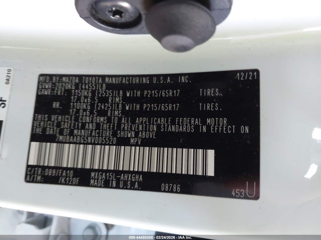 7MUBAABG5NV005520 Toyota Corolla Cross Le