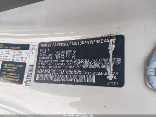 2013 MINI HARDTOP WMWSU3C51DT686895 Photo 8