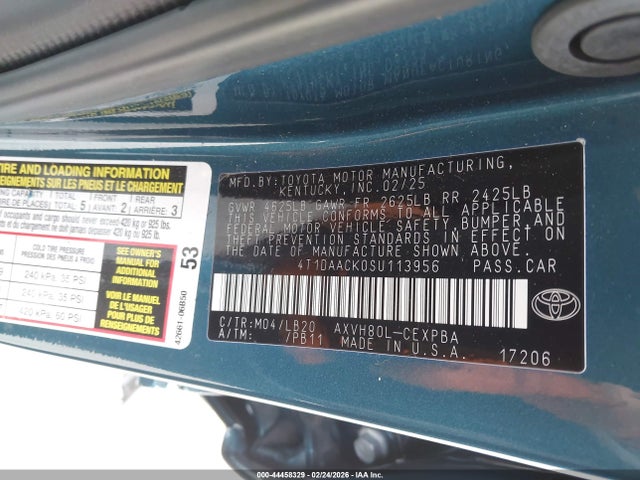 Toyota CAMRY XSE 2025 4T1DAACK0SU113956 Image 9