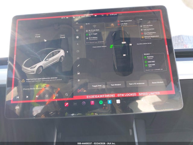 Aukcja sprzedaży 2019 Tesla Model 3 Long Range/mid Range/standard Range/standard Range Plus, vin: 5YJ3E1EA3KF346392, numer aukcji: 44458337